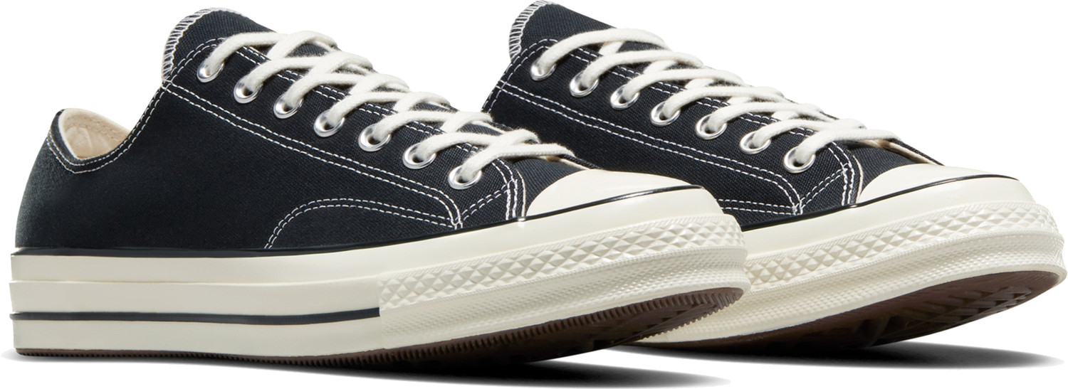 Image of Converse Unisex Chuck 70 Canvas Low Top Sneaker Sneakers For Unisex (Black, 10)