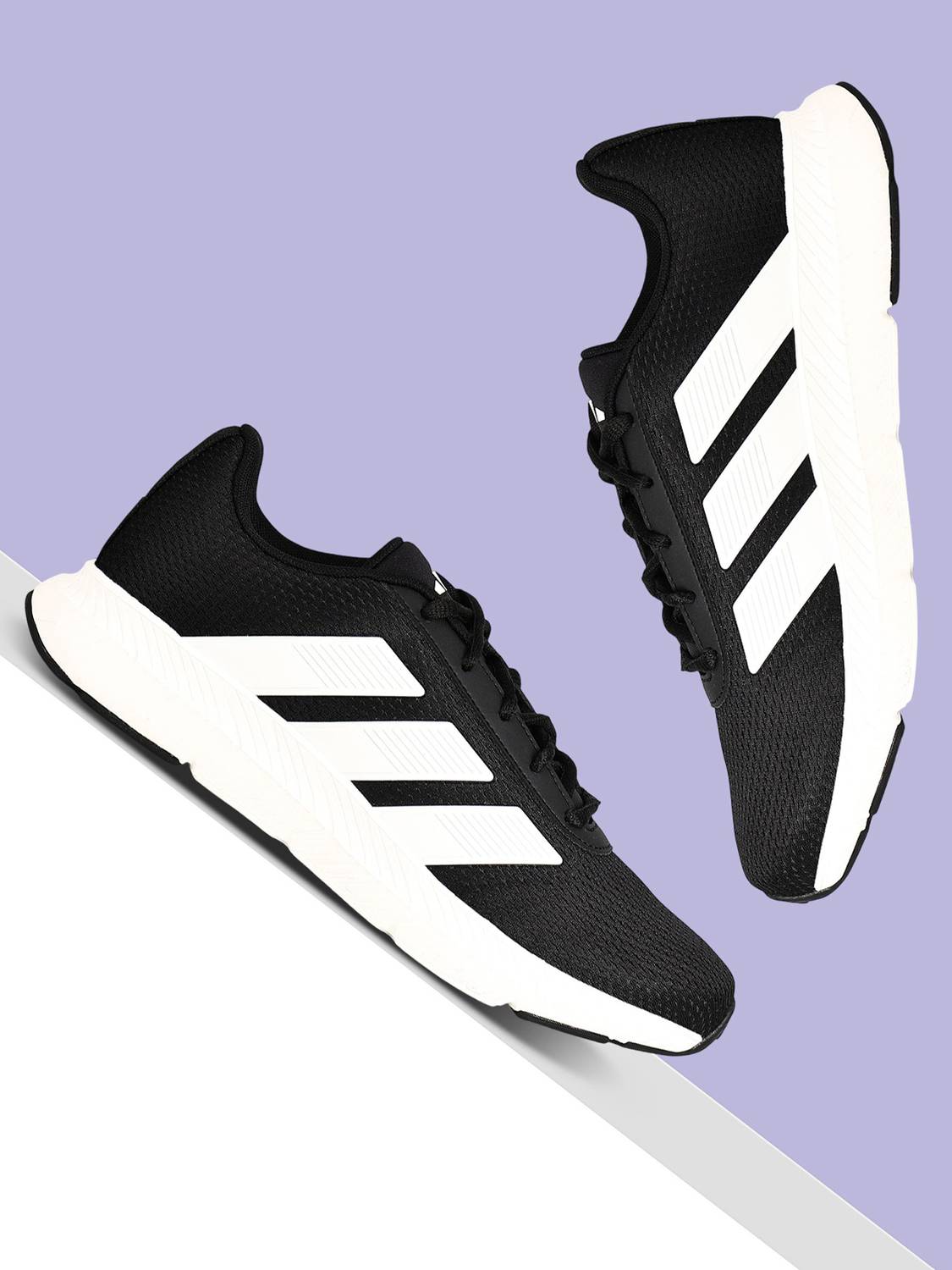 adidas AirBreeze W Running Shoes For Women (Black , 6)