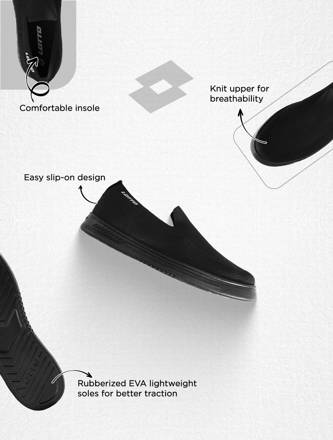 Image of LOTTO Strada Slip on Slip On Sneakers For Men