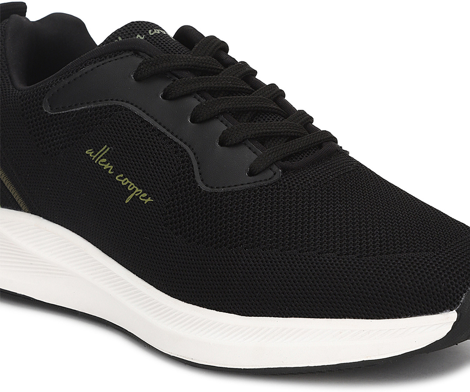 Image of Allen Cooper ACSS-601-BLACK-OLIVE Running Shoes For Men