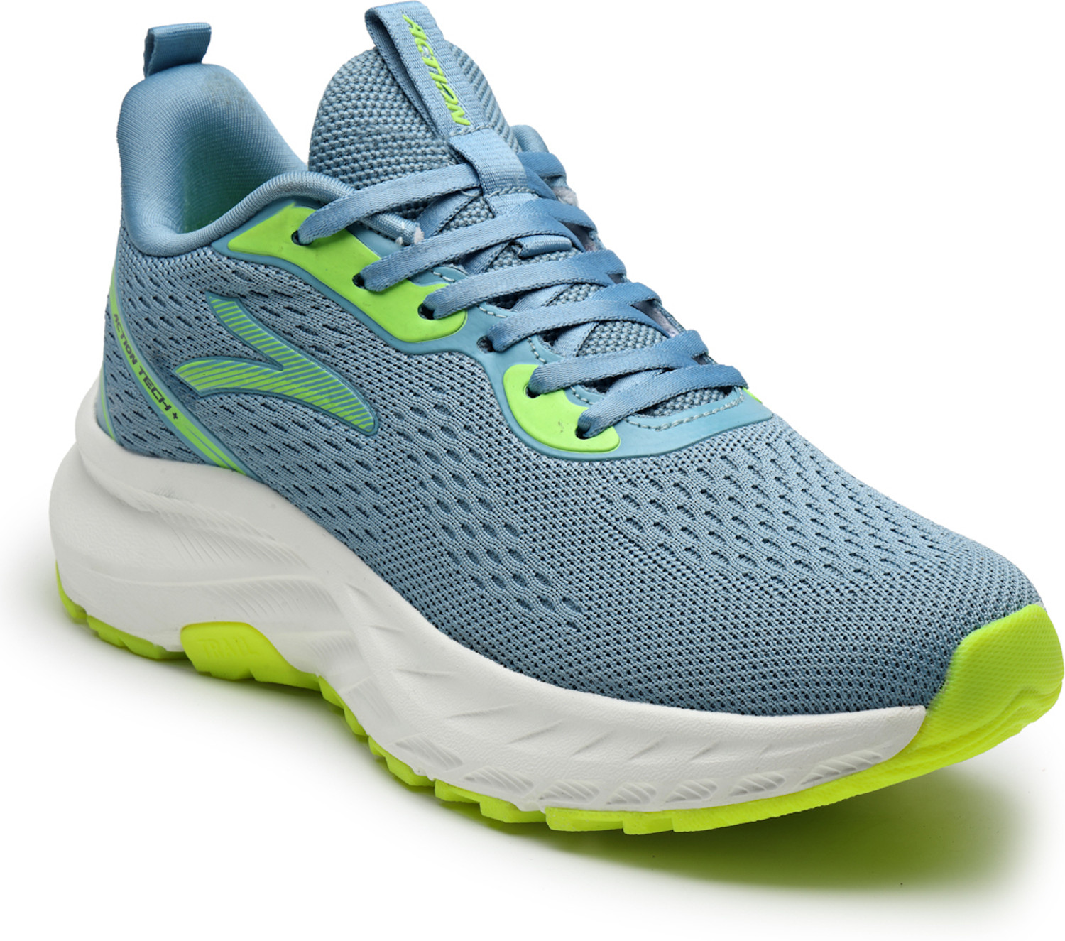Image of action Athleo NITRO-1501 Lightweight Breathable Comfortable Sports Lace-Ups Running Shoes For Men