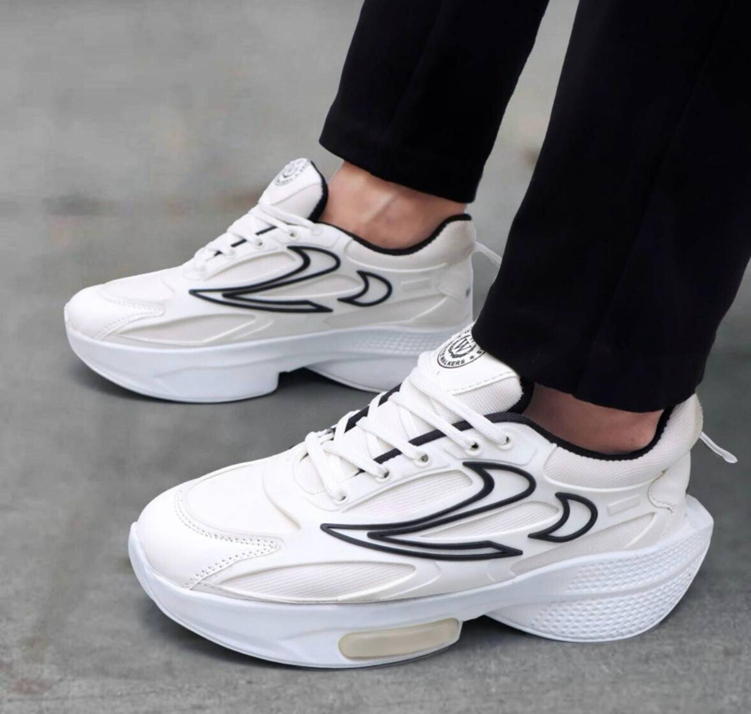 Aadwin High Premium Quality Canvas Shoes For Men White - Image 2