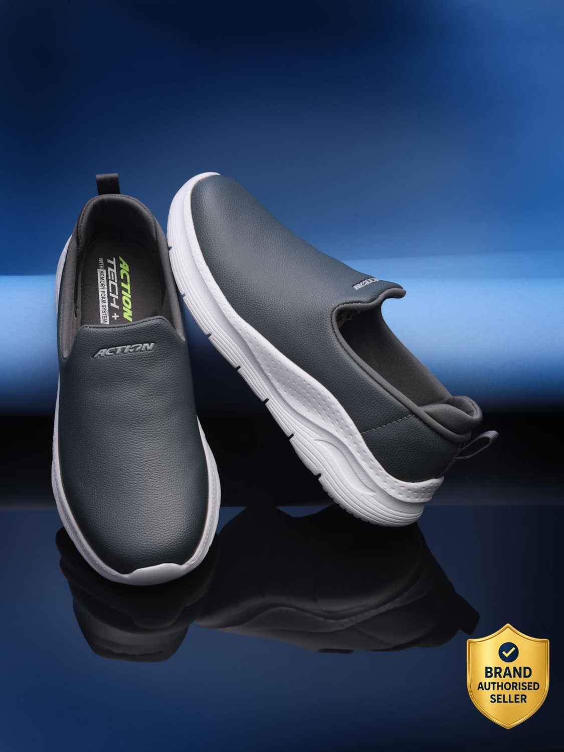 Image of action Athleo WALKER-156 Breathable Flexible Lightweight Comfortable Sports Slip-On Walking Shoes For Men