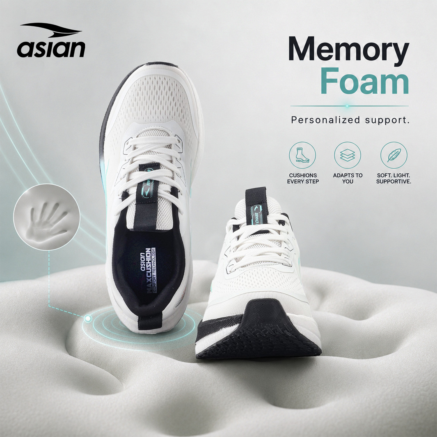 Image of asian Hypercushion Carbon-13 Men's Running Shoes with Breathable Mesh Upper Running Shoes For Men