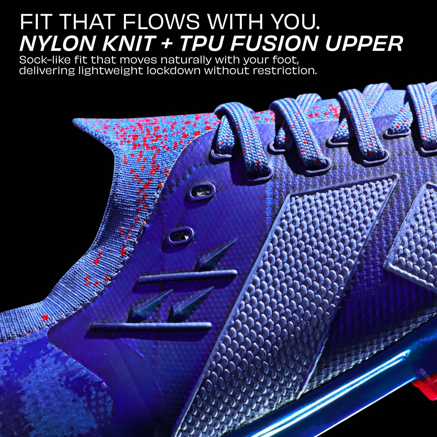 NIVIA Aura Football Studs Shoes for Men (Blue) - Image 3