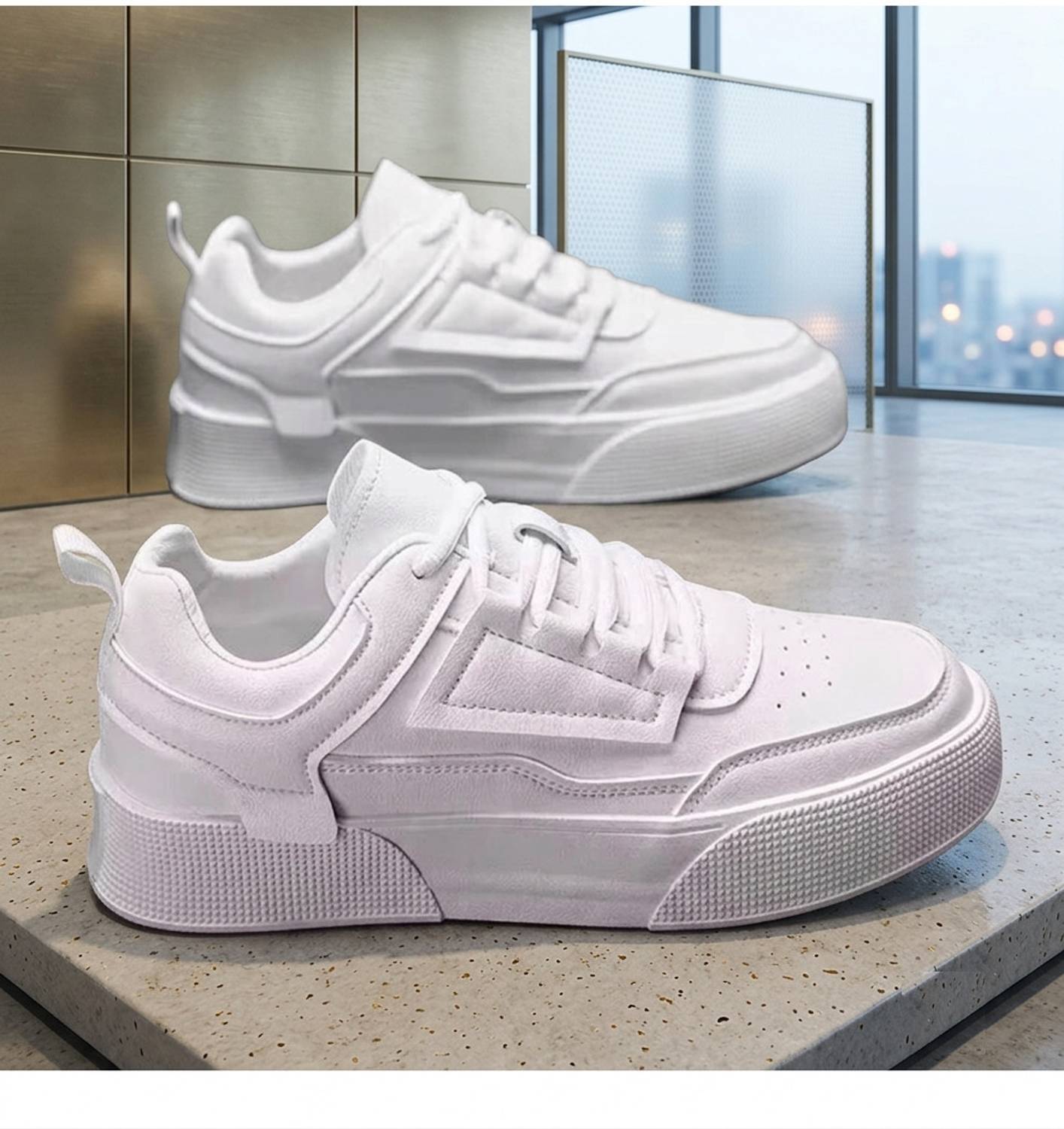 RODDICK SHOES Men White Sneakers - Image 1