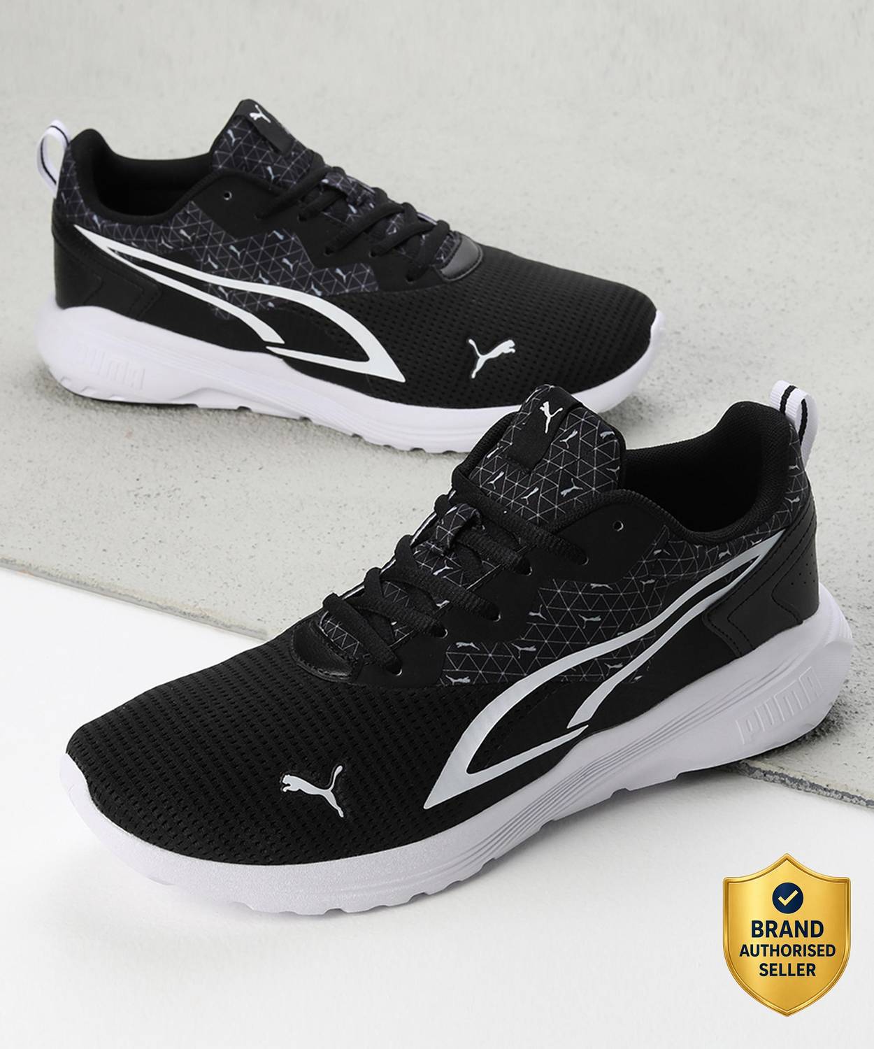 PUMA All-Day Active Logo Power Sneakers (Black)