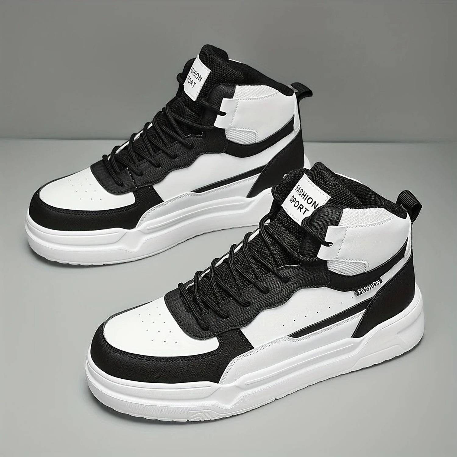 Zixer Mens High Top Chunky Sole Casual Shoes - Image 3