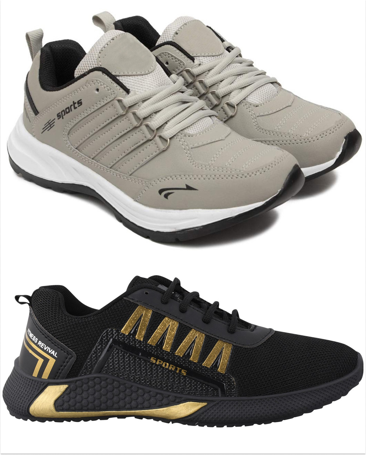 Image of Free Kicks Combo Of 2 Shoes FK-Freesole & FK-393 Sneakers For Men