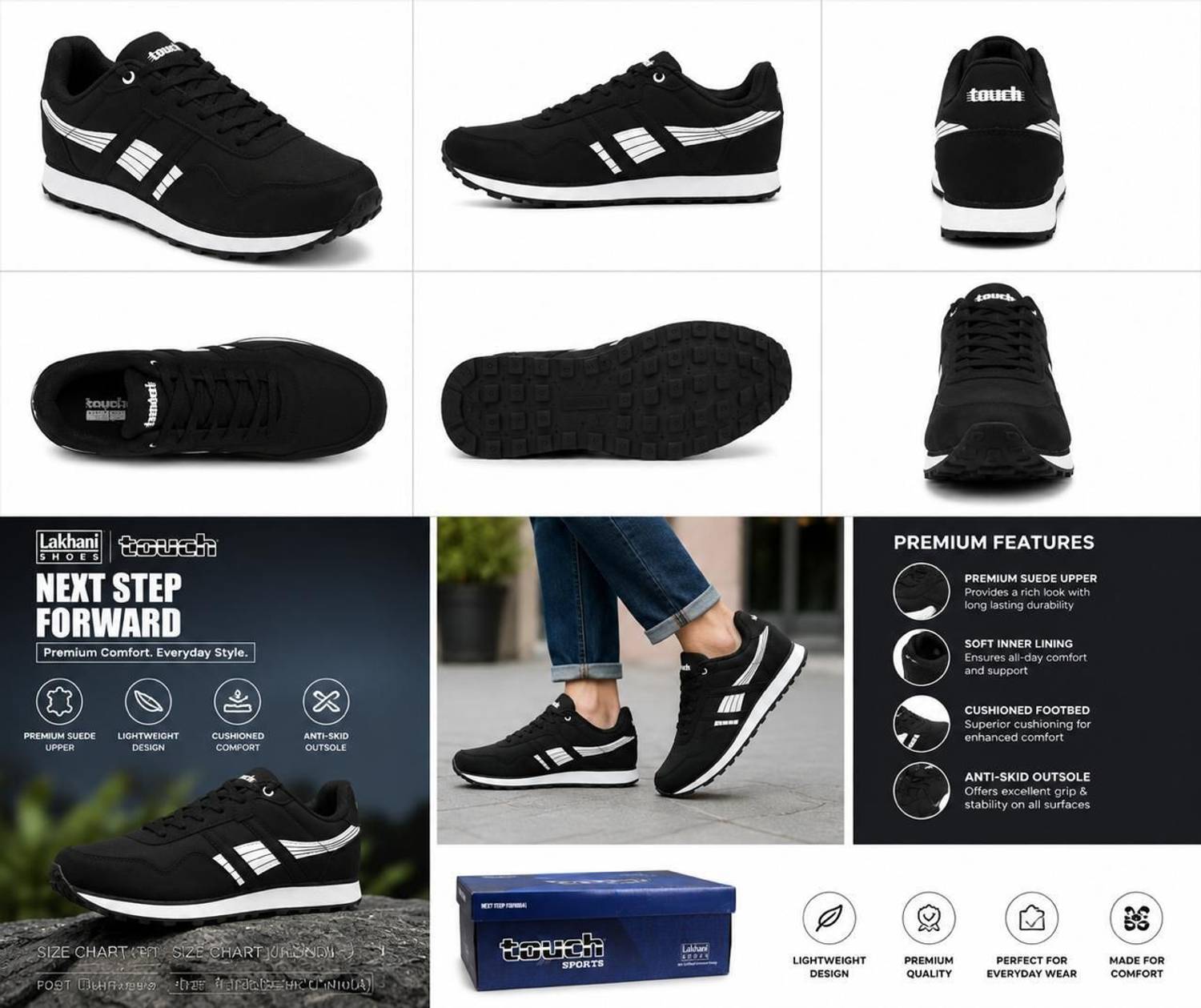 Lakhani touch Sneakers Unisex Black - Image 5