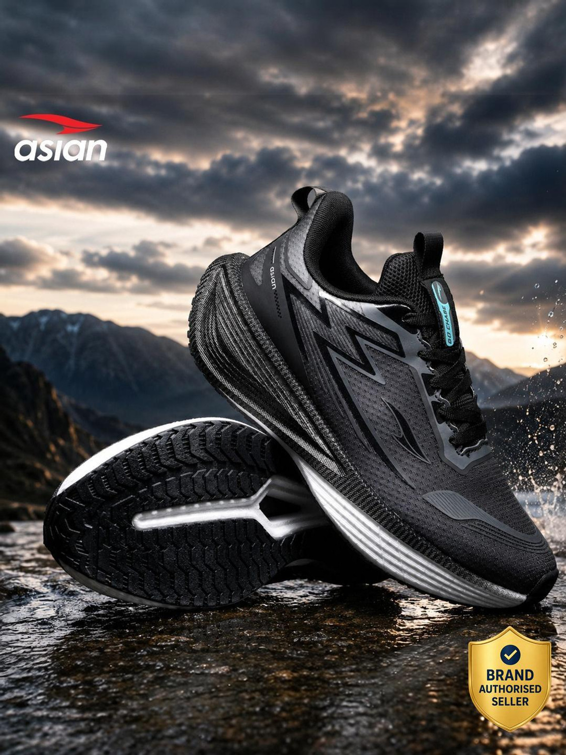 Image of asian Hypercushion Carbon-09 Men's Running Shoes with Carbon Plate | Energy Return Training & Gym Shoes For Men