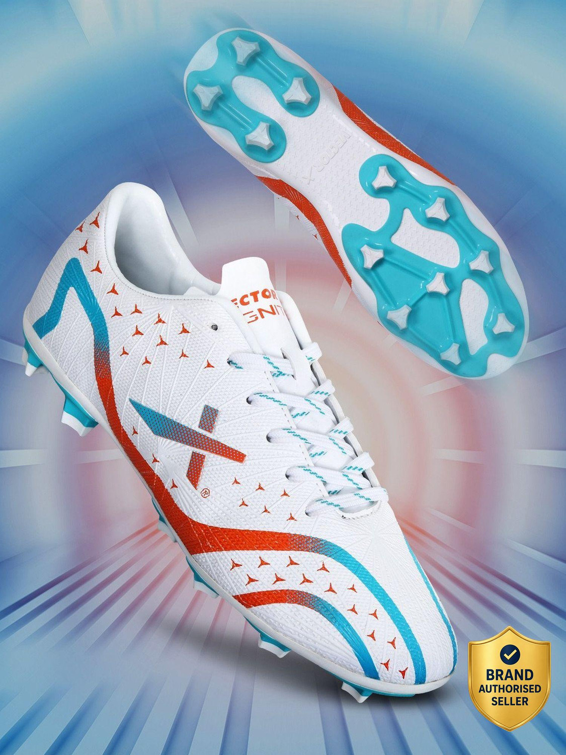 Image of VECTOR X Ignite 2.0 Synthetic leather Fully Embossed Upper|TPU Sole Soccer Studs Football Shoes For Men