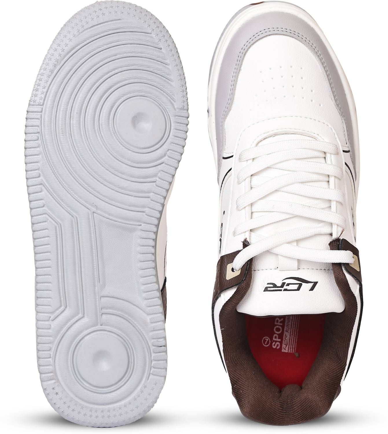 LANCER SNEAKER-7WHT-BRN Men's Sneakers - Image 5