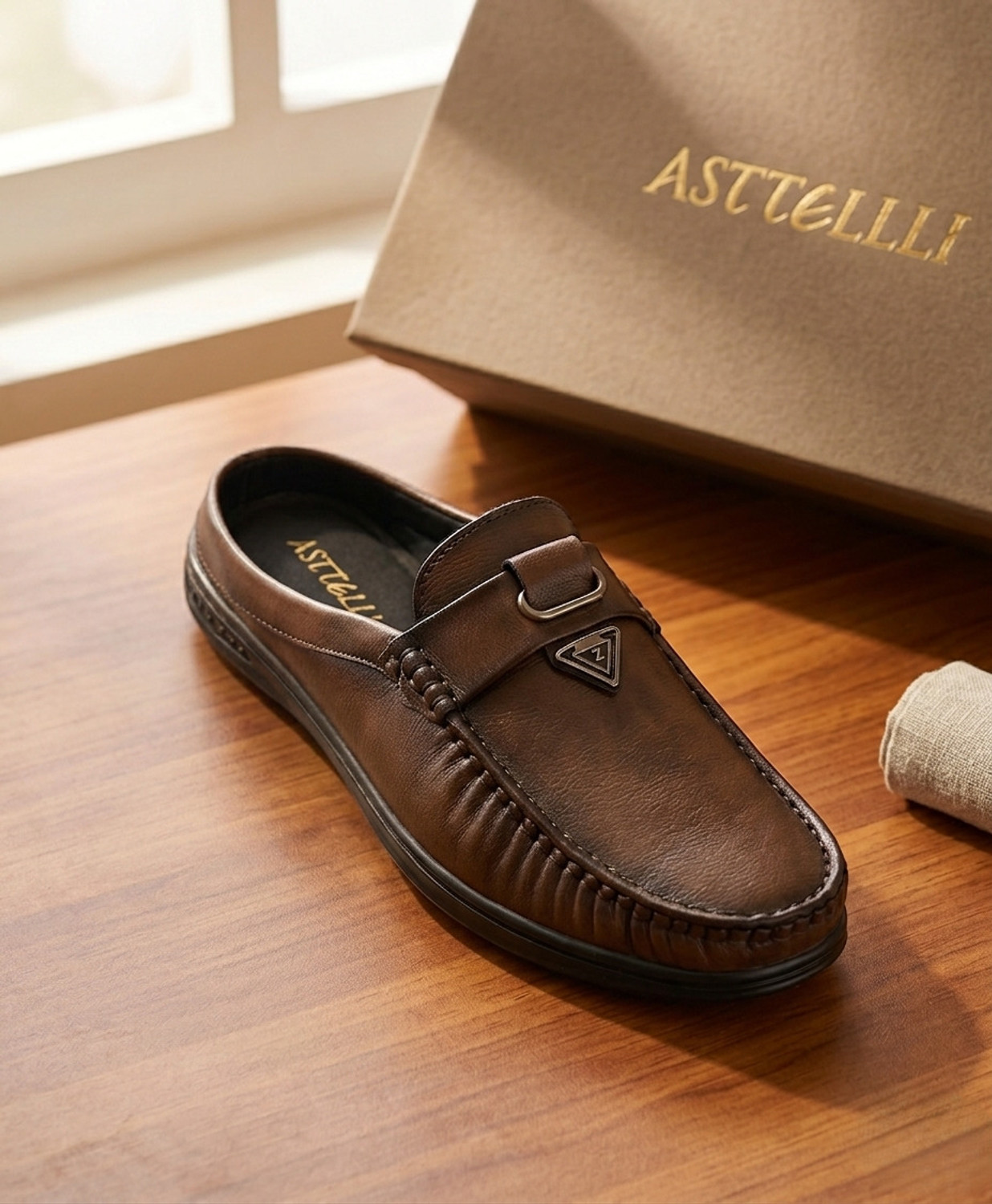 Image of Asttelli Back Open Half Loafer Loafers For Men