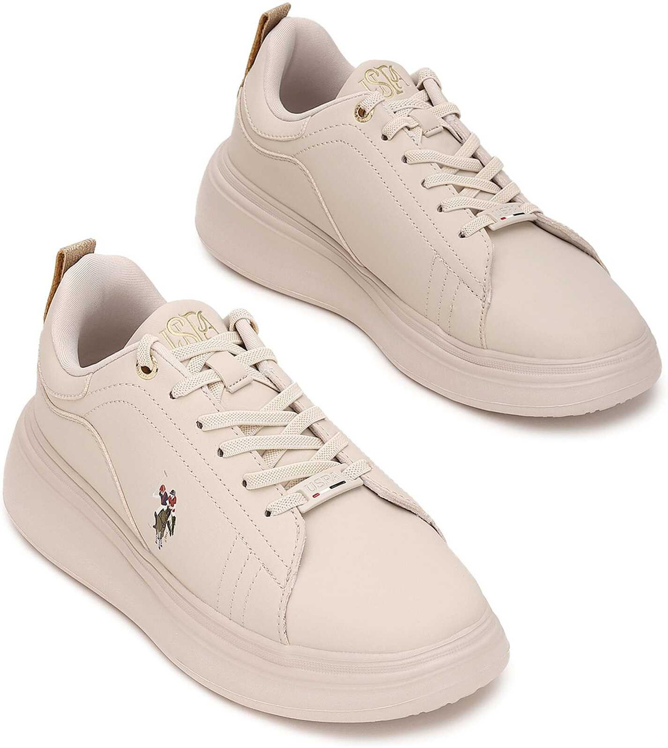Image of U.S. POLO ASSN. Ariel 3.0 Nude Chunky Shoe Sneakers For Women