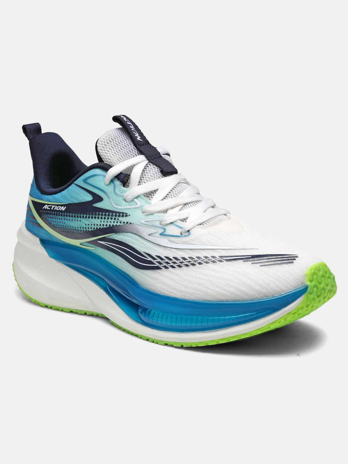 Image of action Athleo TURBO-2401 Trendy Lightweight Comfortable Durable Sports Lace-Up Running Shoes For Men