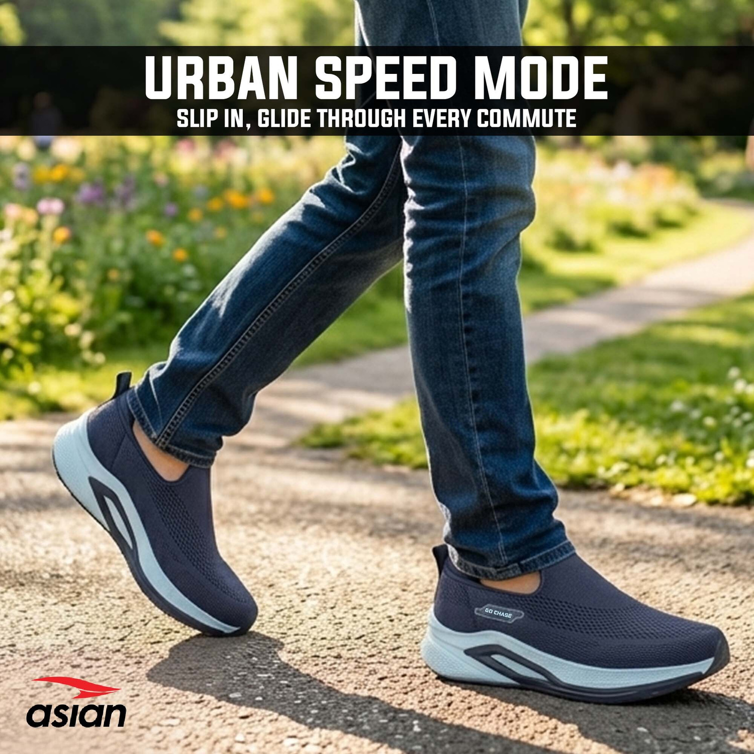 Image of asian Wonderwalk Pro-14 Men Sports Walking Shoes | Arch Support Memory Foam Shoes Slip On Sneakers For Men