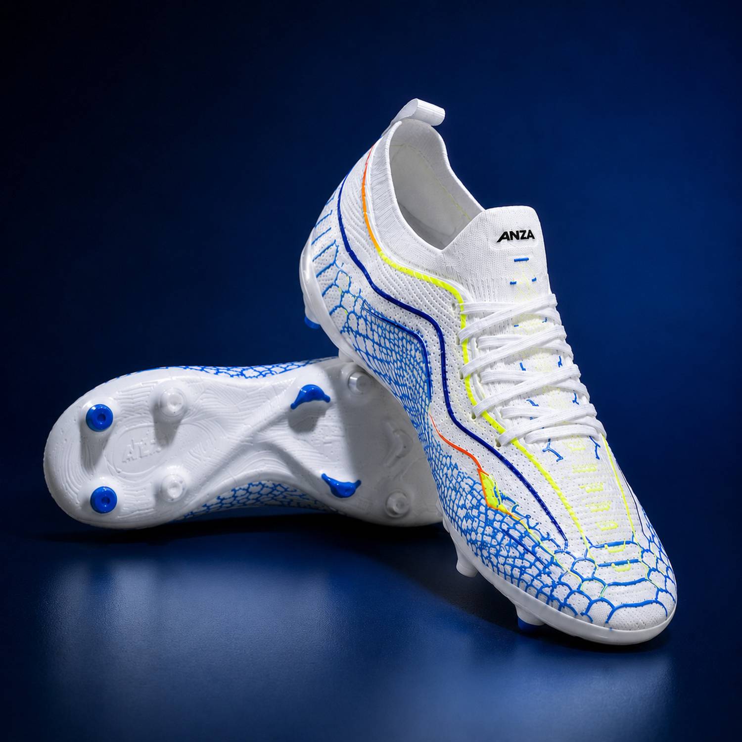 ANZA Heli Football Shoes Unisex White - Image 1