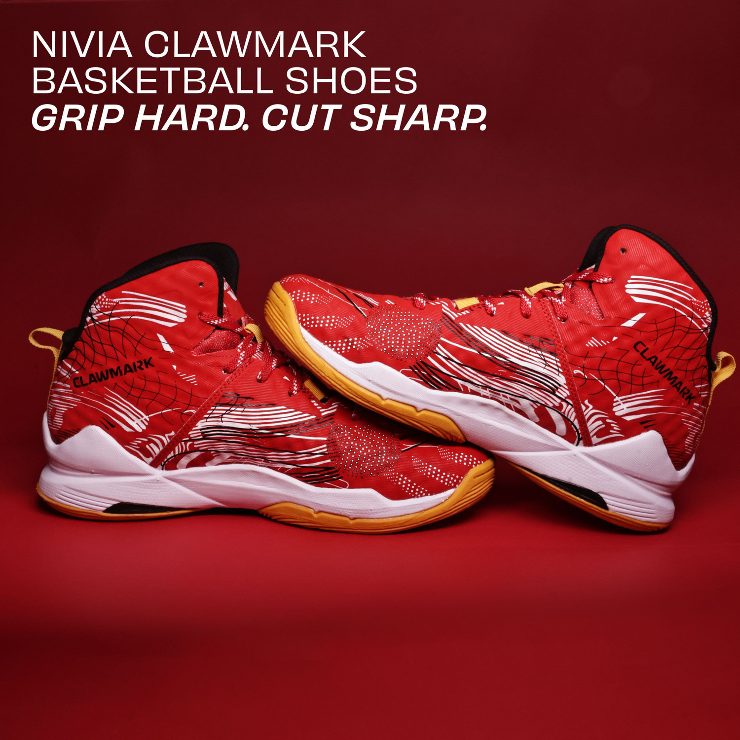 Image of NIVIA CLAWMARK, Duofoam Cushion, Herringbone Outsole with TPU Shank Stability Basketball Shoes For Men