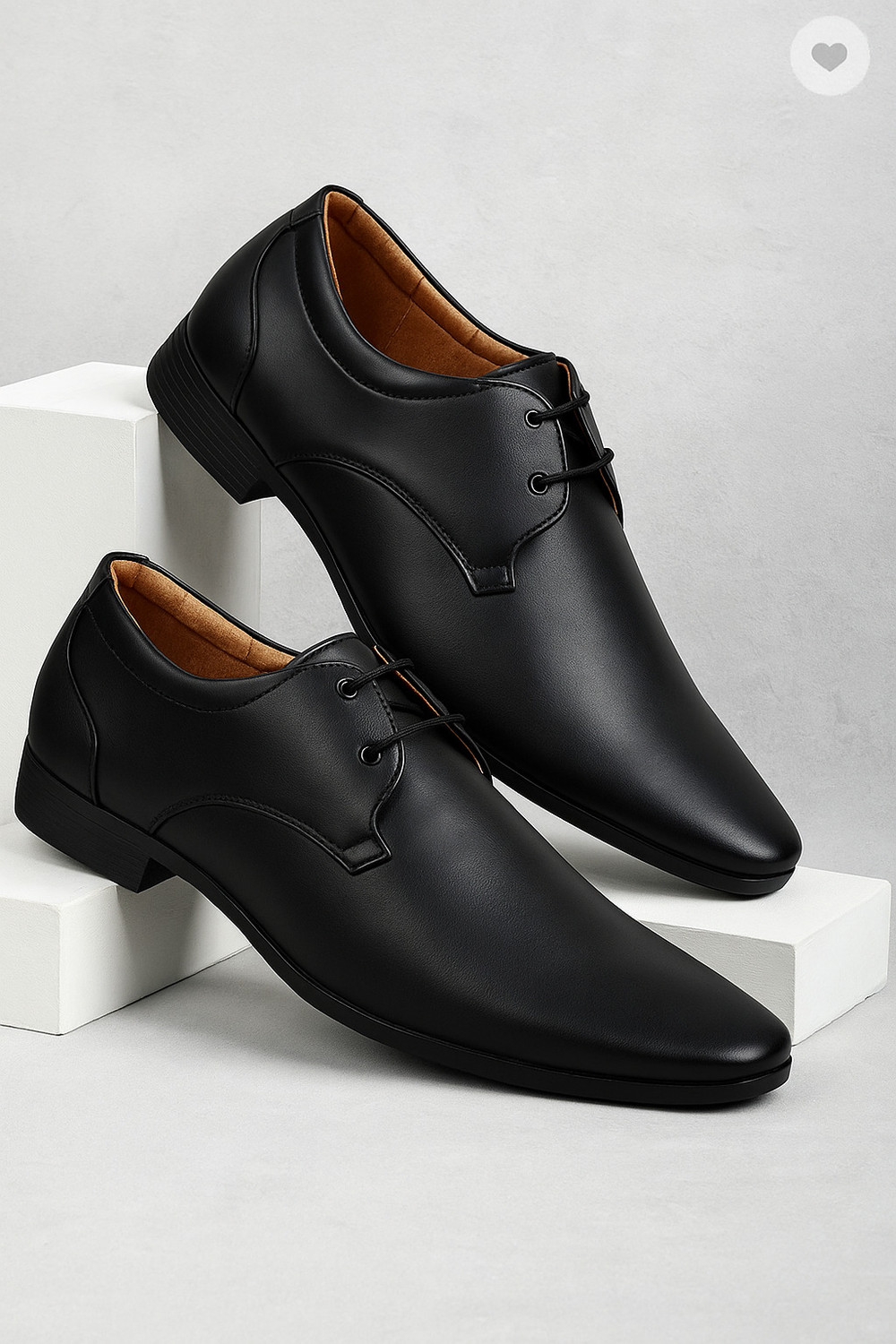 Image of kickonus Men's Formal Dress Shoes Polished Leather Slip-On for Office & Party Derby For Men