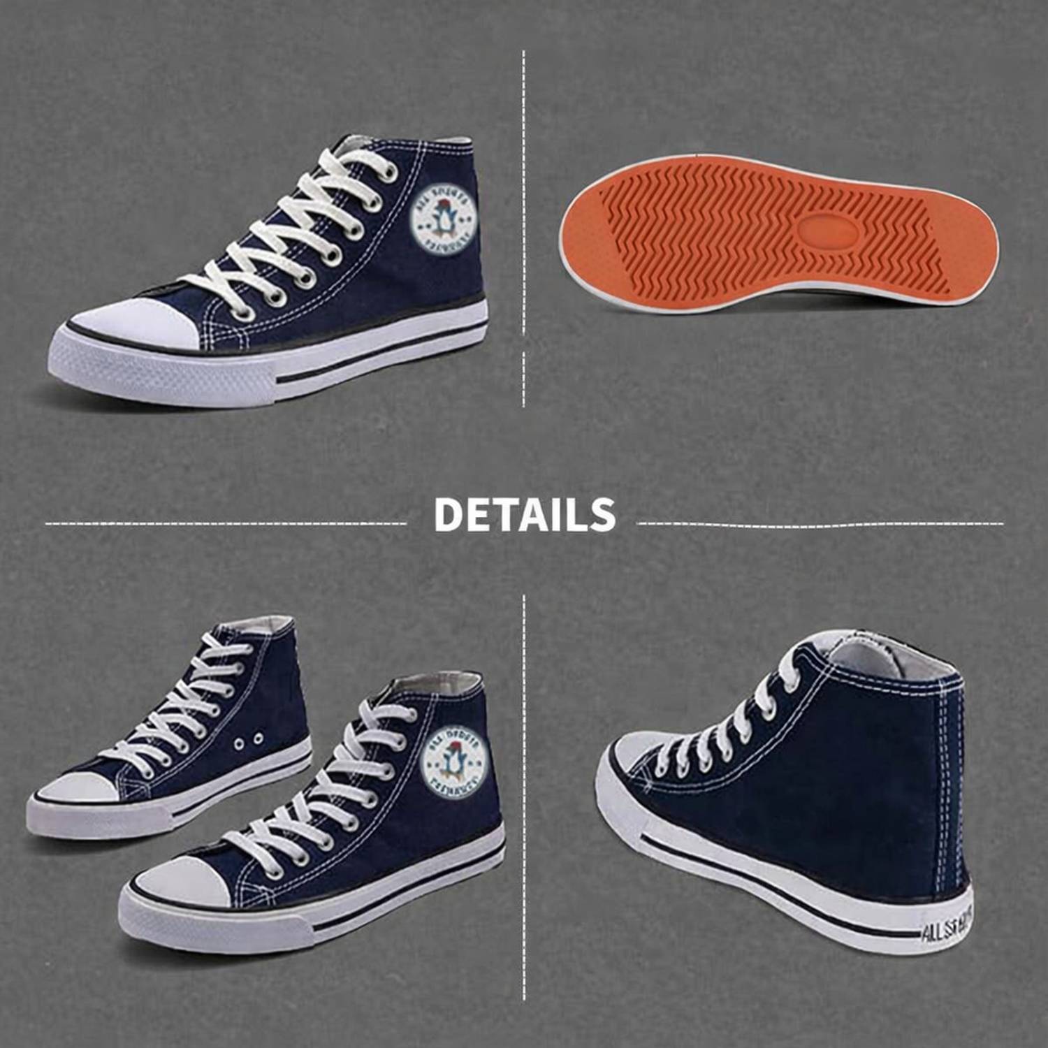 TRENDUTY Canvas Shoes For Men Blue - Image 3