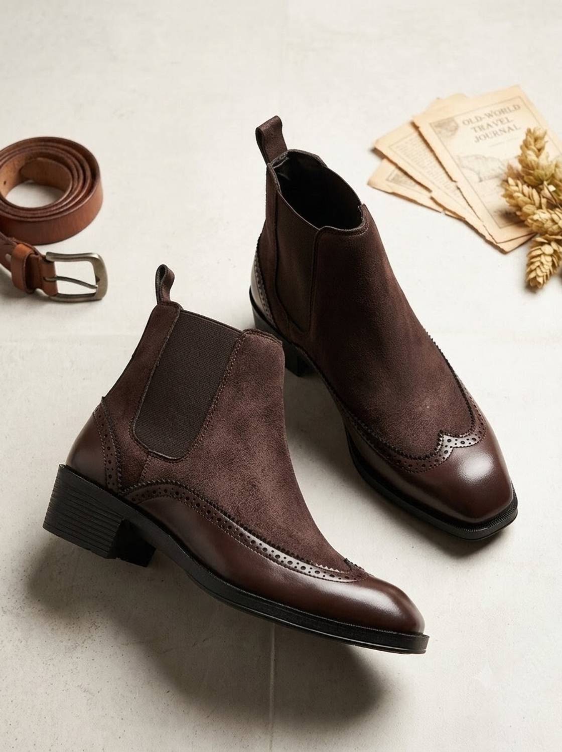 Qismat Men's Brown Party Wear - Image 1