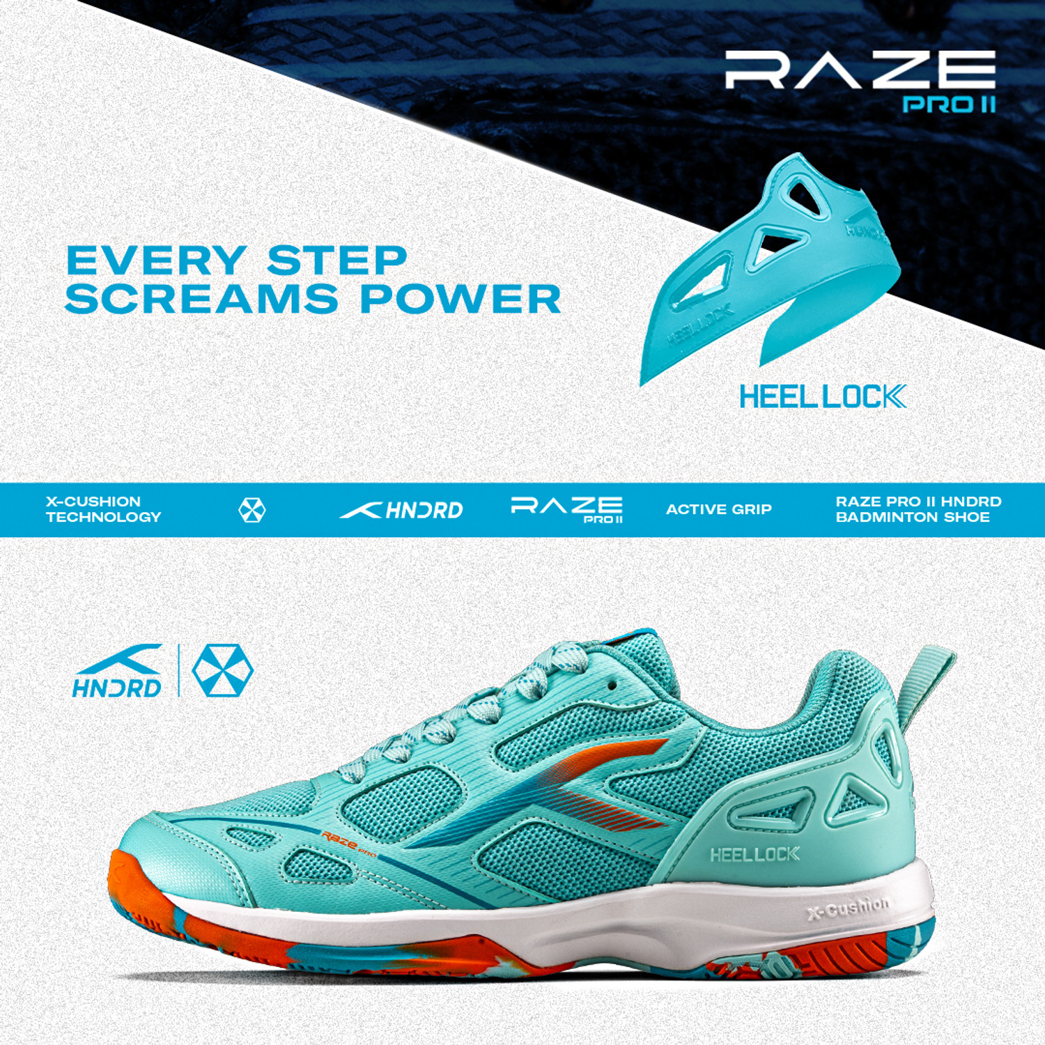 Image of Hundred Raze Pro II Badminton Shoes For Men
