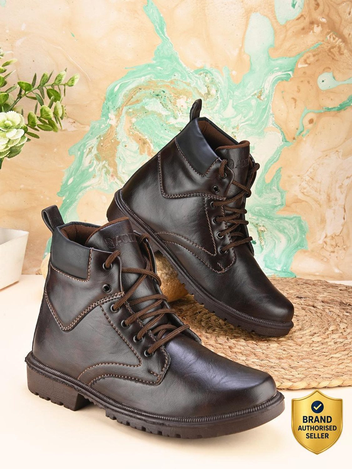 Image of PROVOGUE Brown Casual Boots For Men Boots For Men
