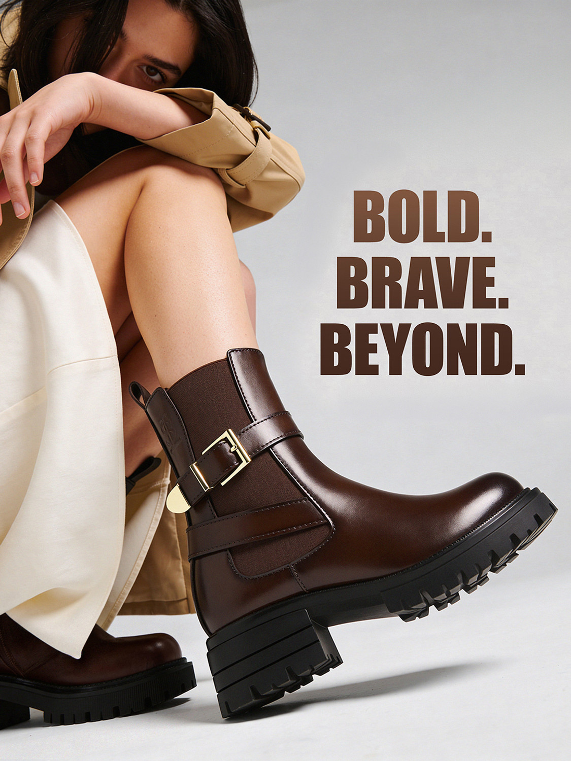 Image of LOUIS STITCH Espresso Brown High-Ankle Slip-On Long Boots for women, LSLD-CLBT-LBB Boots For Women (Brown, 6)