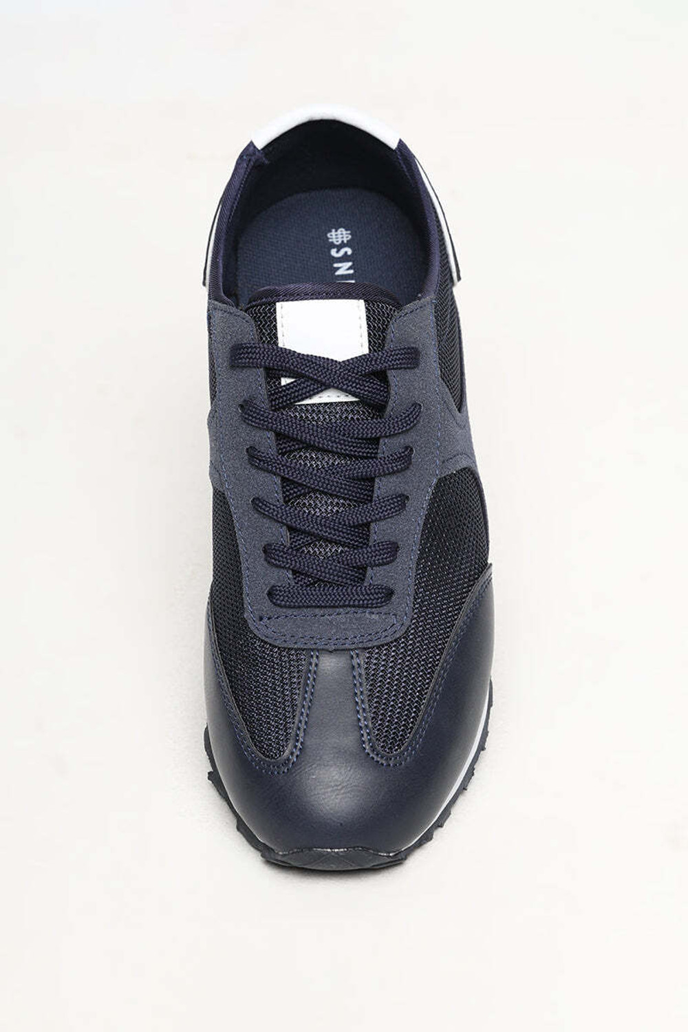 Image of Snitch Snitch Panelled Black Sneaker Casuals For Men