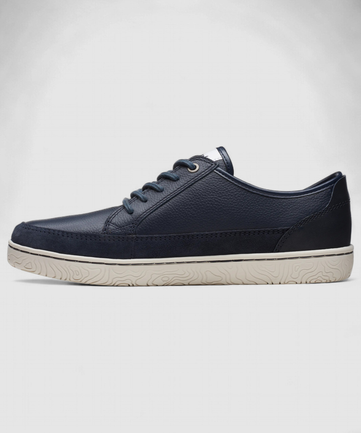 Image of CLARKS Clarks Hodson Lace Navy Leather Sneakers For Men