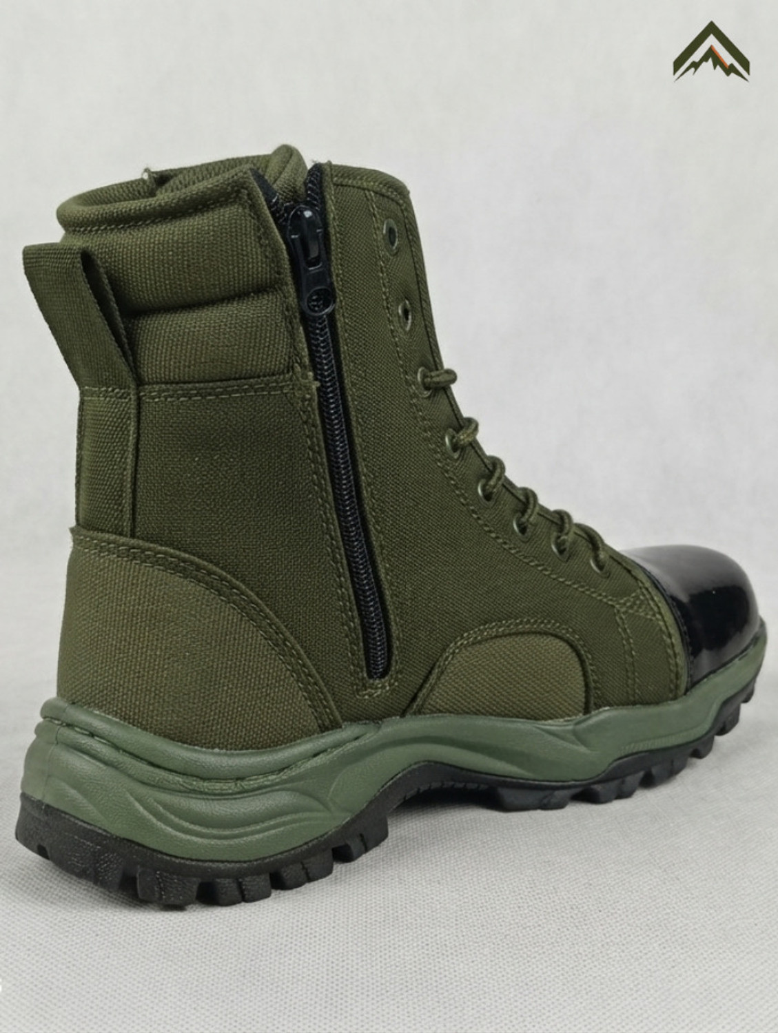 Image of Tactical Green Jungle Shoes, Olive Green Army High Ankle Shoes with Side Zip Boots For Men (Green, 7)
