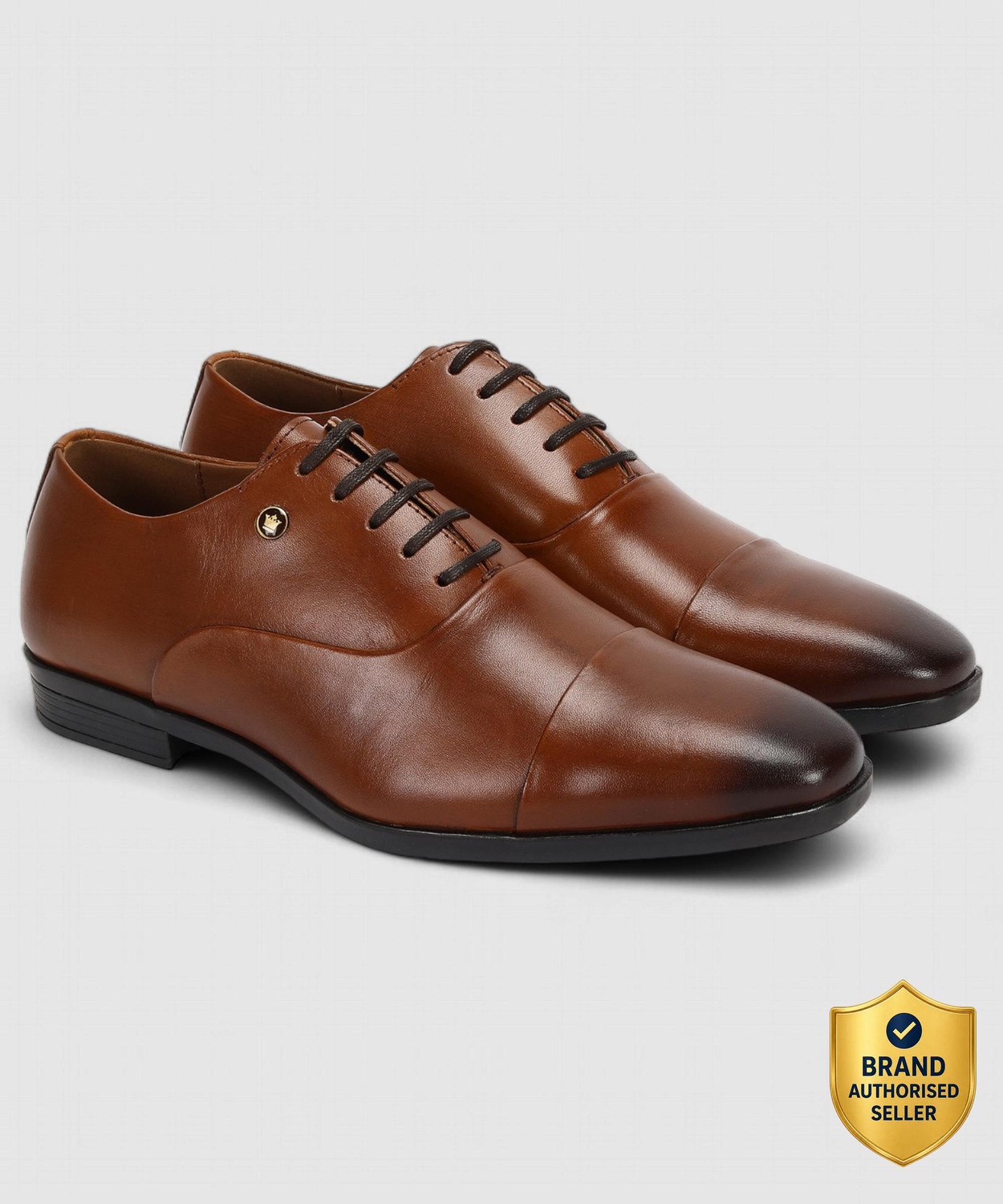 Image of LOUIS PHILIPPE Premium Leather Breathable Anti-Slip with Heel Formal Oxford For Men