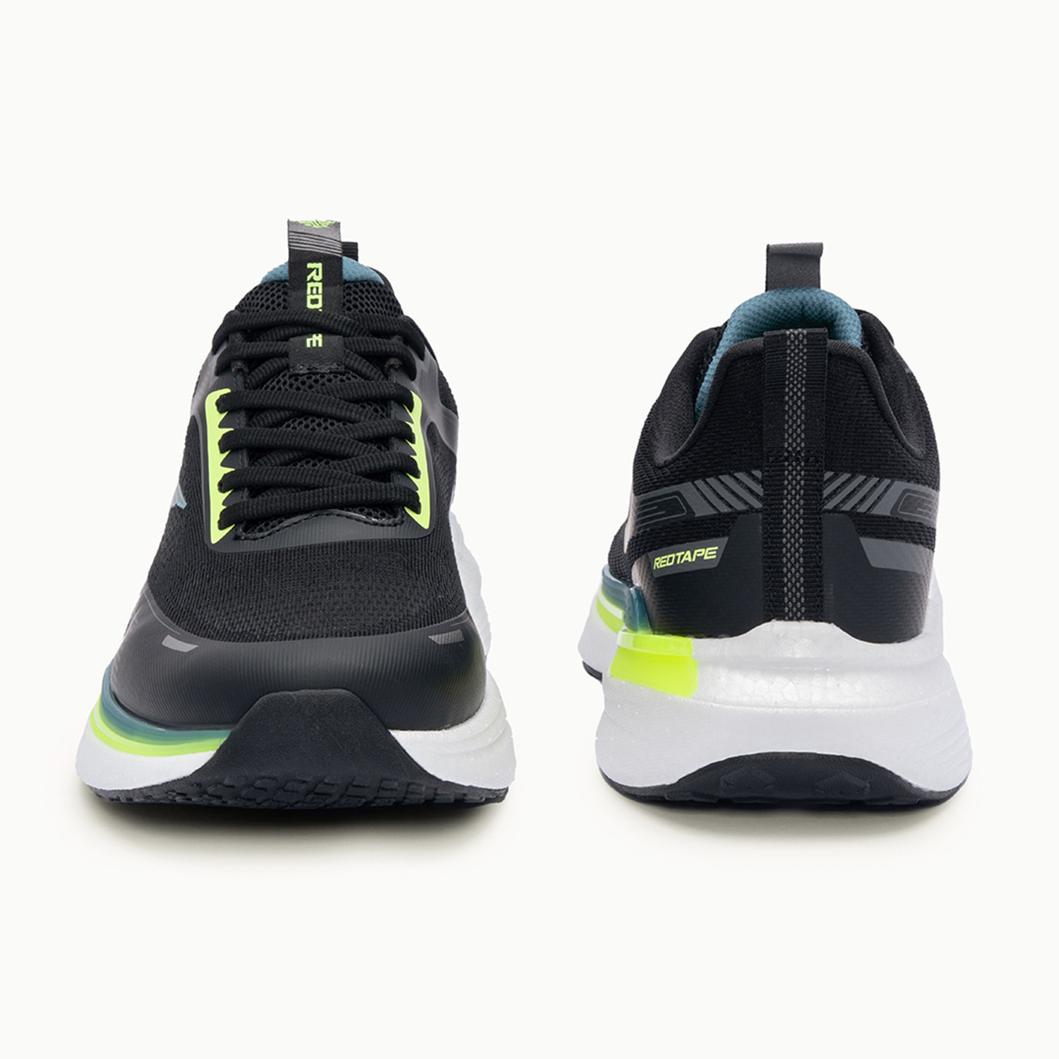 Image of RED TAPE Low Cut Sports Shoes for Men in Black White | Sports Shoes Walking Shoes For Men
