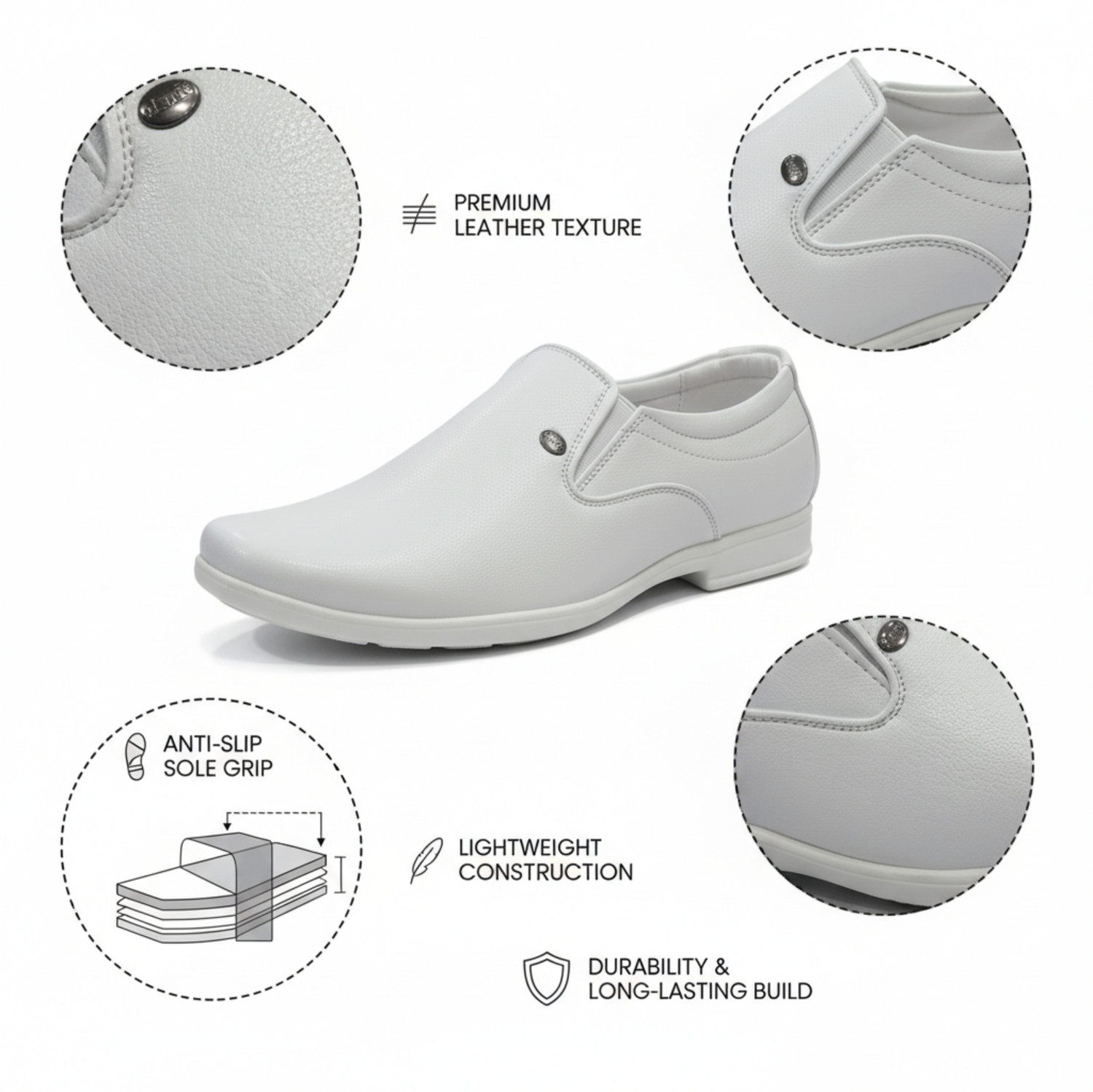 Image of Alstom Men Slip-On Formal Shoes for Office Wear Slip On For Men