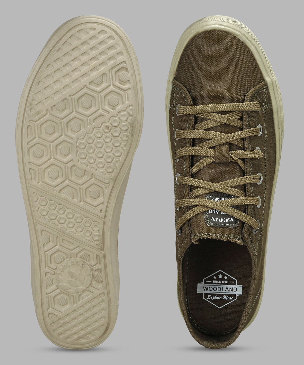 Image of WOODLAND Lace Up Lightweight Breathable Comfortable Daily Use Casuals For Men