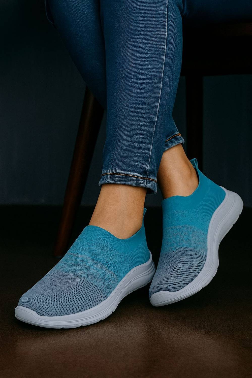Fabbmate Trendy Memory Foam Walking Slip On Sneakers For Women (G