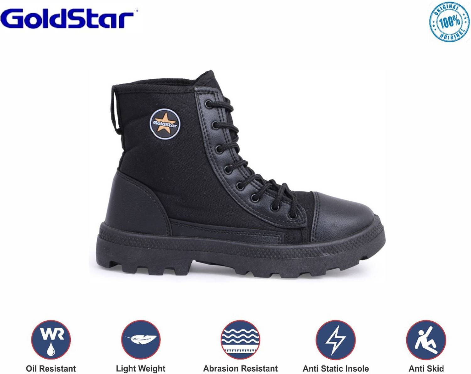 GOLDSTAR PVC'JB Boots For Men Black - Image 3
