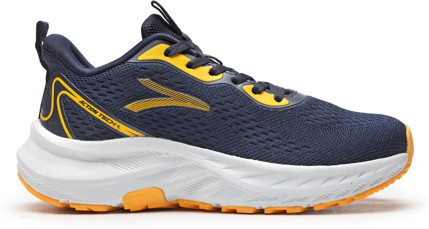 Image of action Athleo NITRO-1501 Lightweight Breathable Comfortable Sports Lace-Ups Running Shoes For Men