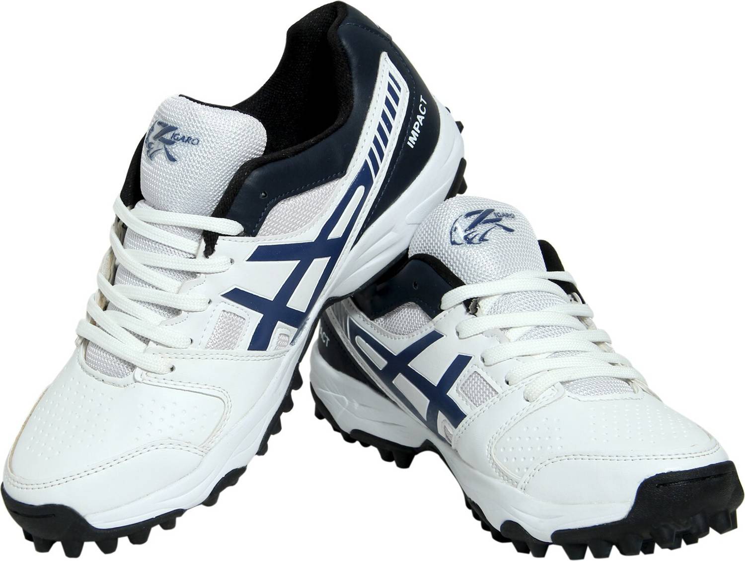 Zigaro Impact White Ertiga Rubber Cricket Shoes - Image 3