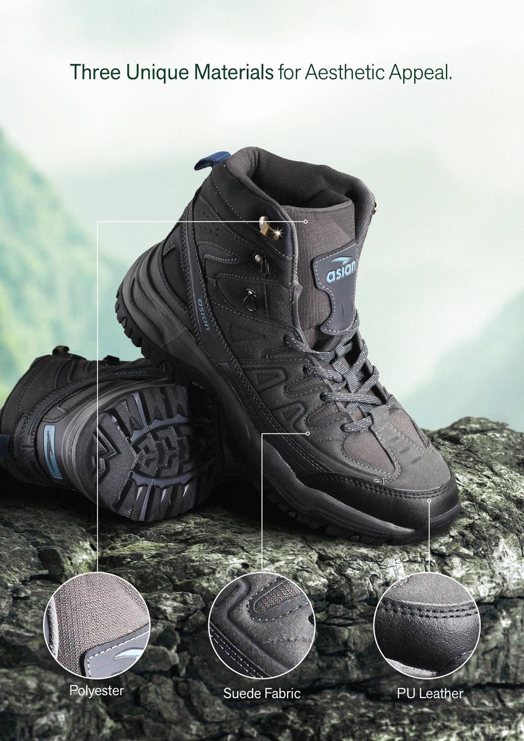 Asian Men's Hiking/Snow Boots for Outdoor Trekking - Image 3