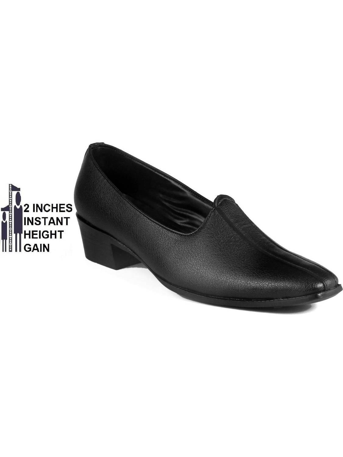 BXXY Men's Black Height increasing Traditional Punjabi Jutti, Nagra And Mojari Jutis For Men
