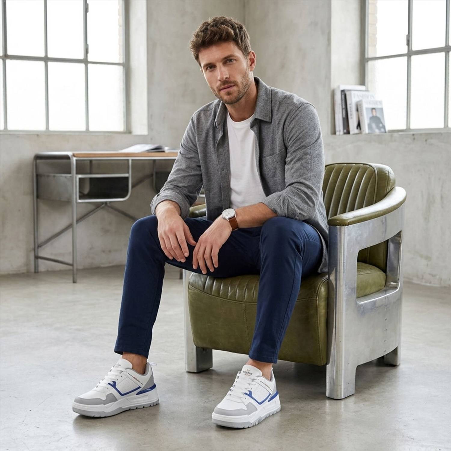 BERSACHE Casual Sneaker Blue - Image 3