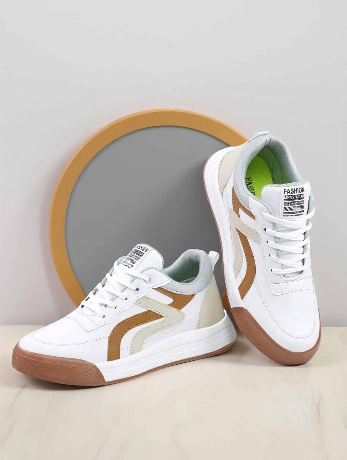 Luckstep Men's White Casual Sneakers - Image 1