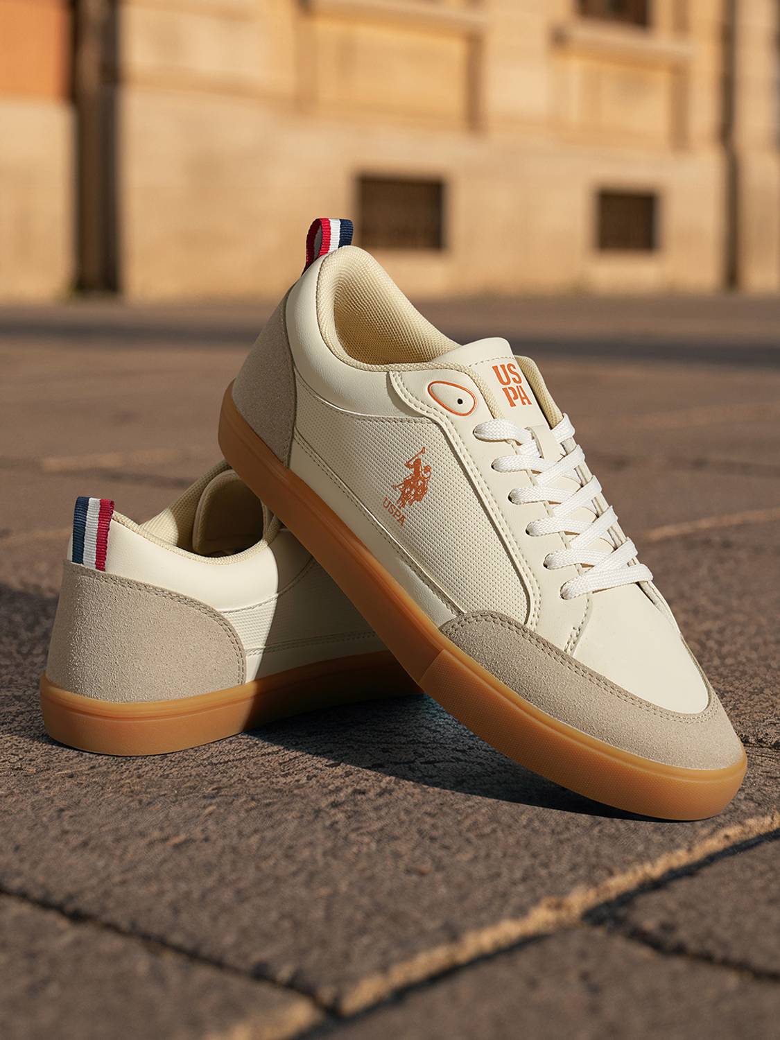 U.S. POLO ASSN. LUCIAN 2.0 Men Beige Sneakers - Image 1
