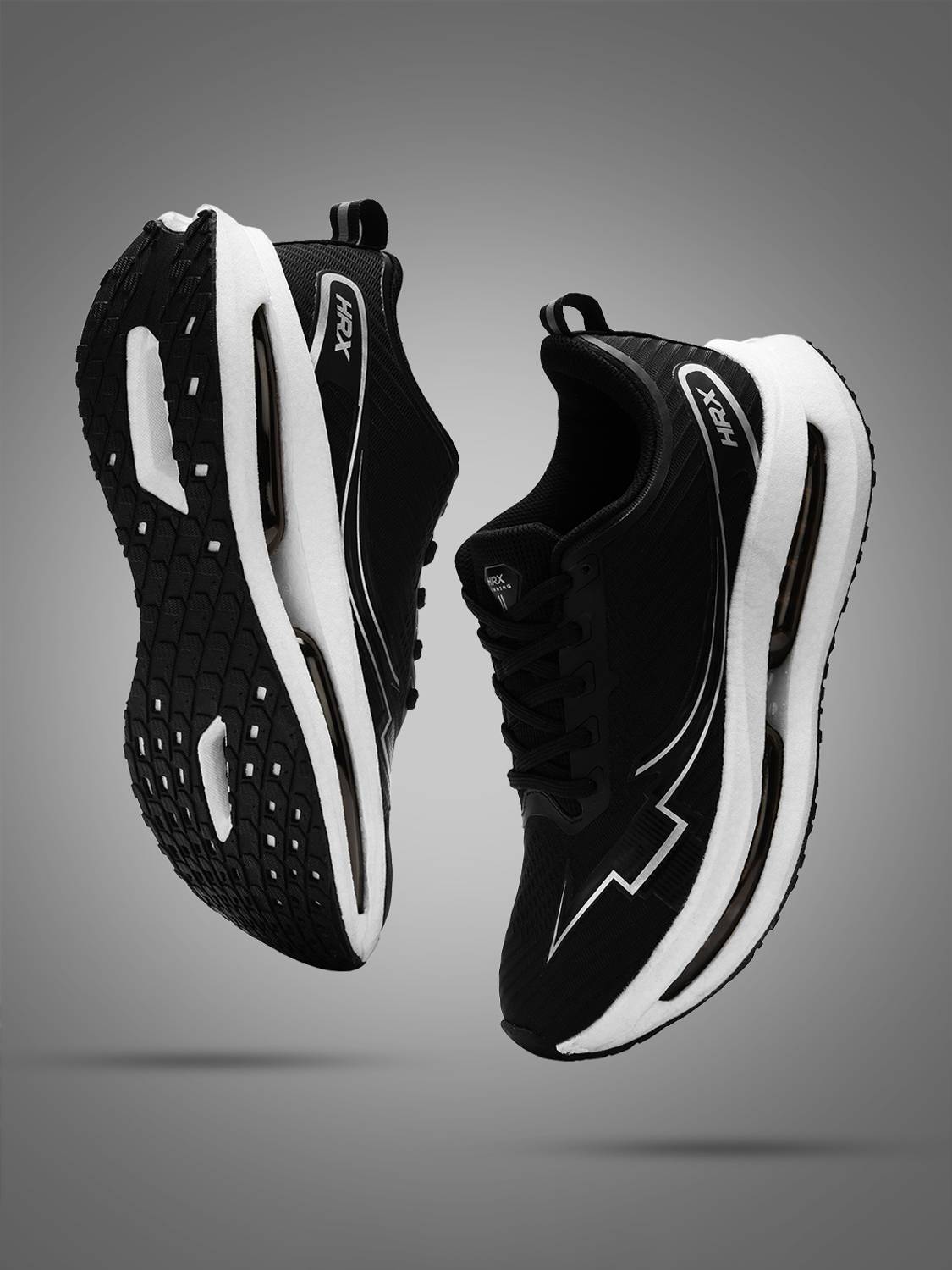 HRX by Hrithik Roshan Men's Black Sneakers - Image 1