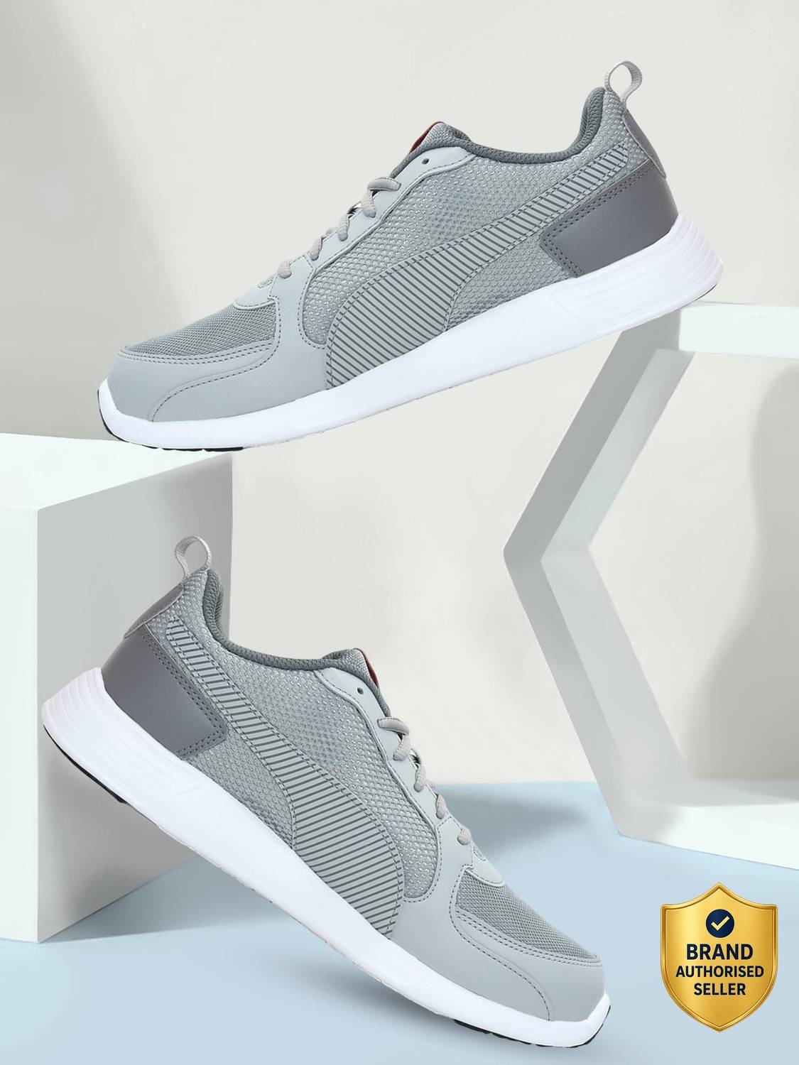 PUMA Fire Run Sneakers For Men Gray - Image 1