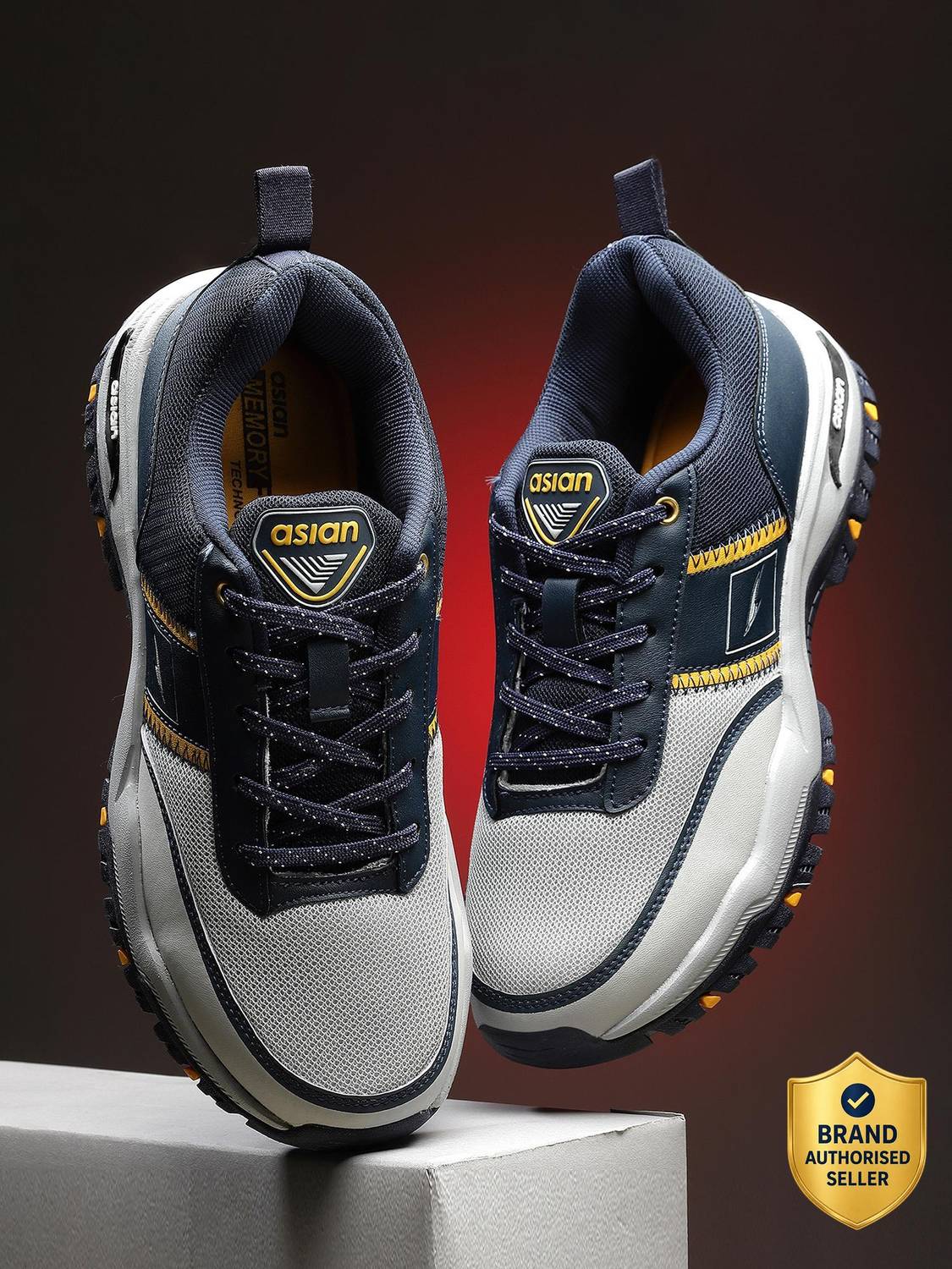 Asian Everest-02 Navy Trekking Shoes for Men