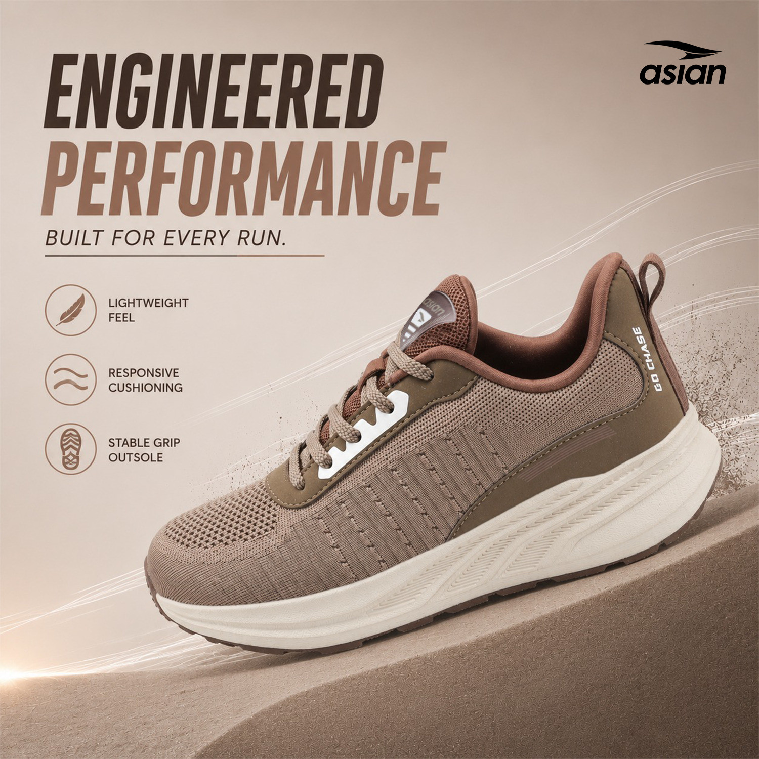 Image of asian Raftaar-24 Running Shoes for Men with Strong Grip Sole & Memory Foam Comfort Running Shoes For Men
