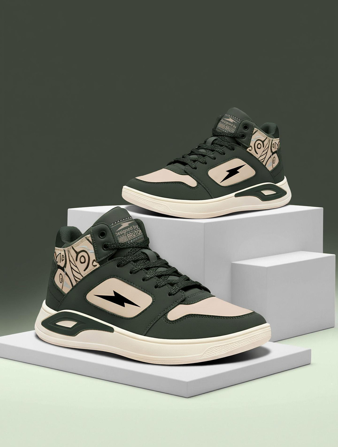Image of BRUTON Thunder Strike-211 Casual Sneaker | Stylish & Comfortable Lace-Up | Daily Wear | Sneakers For Men